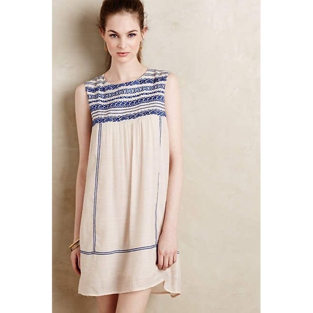 ANTHROPOLOGIE VANESSA VIRGINIA Rising Tide Ladies Swing Dress, L - Picture 4 of 8